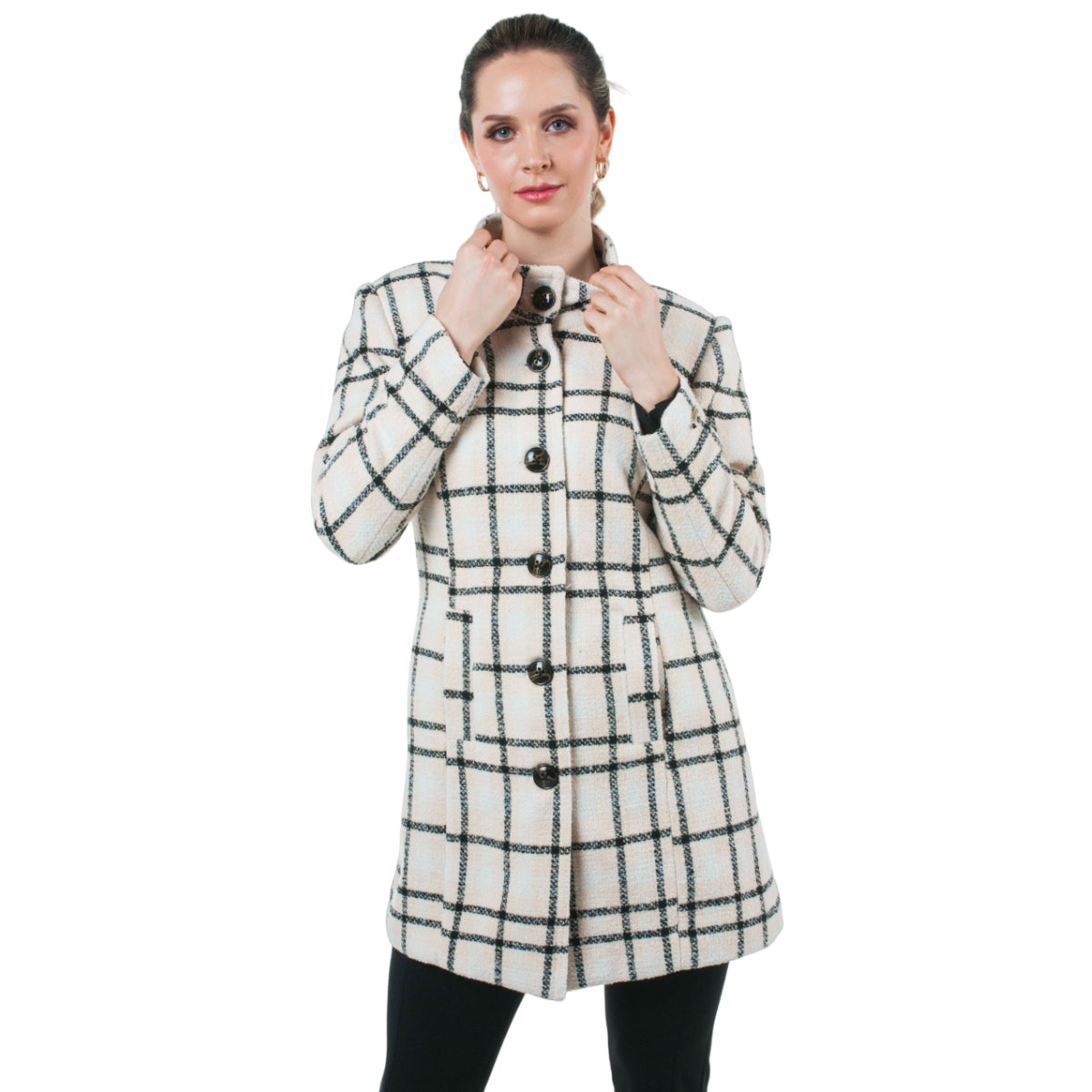Abrigo de cuadros AB33875