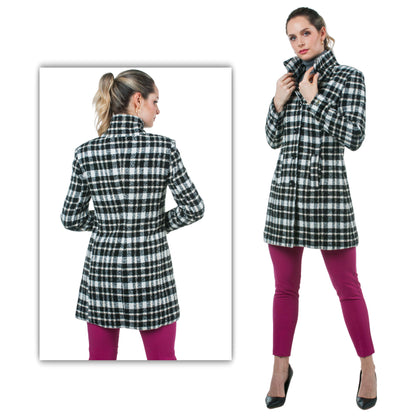 Abrigo de cuadros AB33875