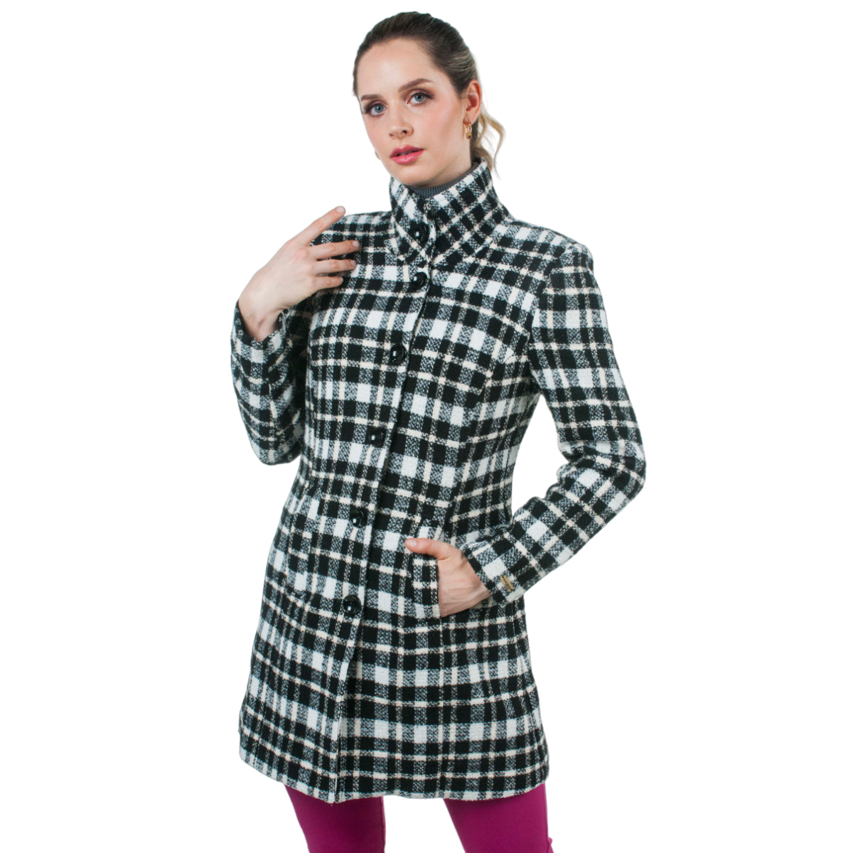 Abrigo de cuadros AB33875