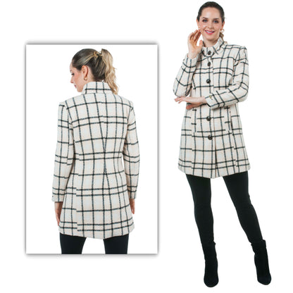 Abrigo de cuadros AB33875